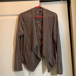 Suede-like relaxed jacket